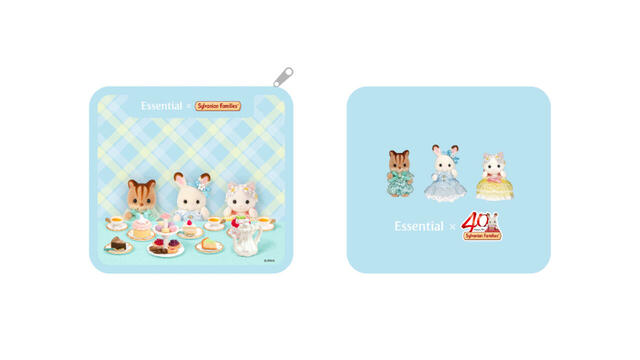 【Essential Premium×シルバニアファミリー】ポーチは中身が見えるクリアポケット付き♪