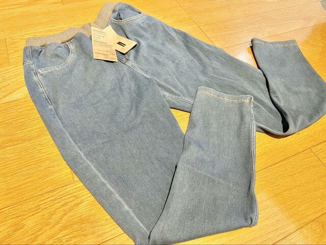 【らくらく動けるデニムテーパードパンツ（キッズ）】おしゃれなテーパードデザイン