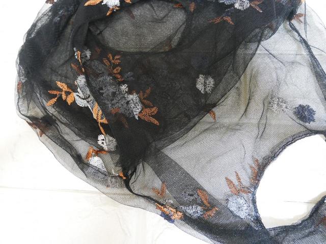 【Francfranc（フランフラン）】チュールバッグ　ブルー×ブラック