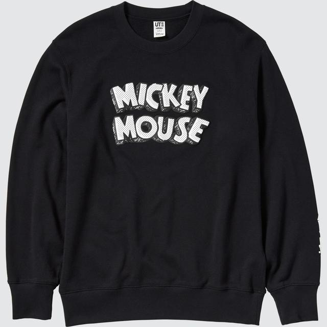 モノクローム ミッキーマウス アート バイ ジョシュア・ヴィーダス スウェットシャツ（長袖）