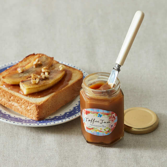 【アフタヌーンティー・ティールーム】「トフィージャム」￥1,200（150g）キャラメルによく似たイギリス発祥の伝統菓子のトフィーをイメージしたジャムです
