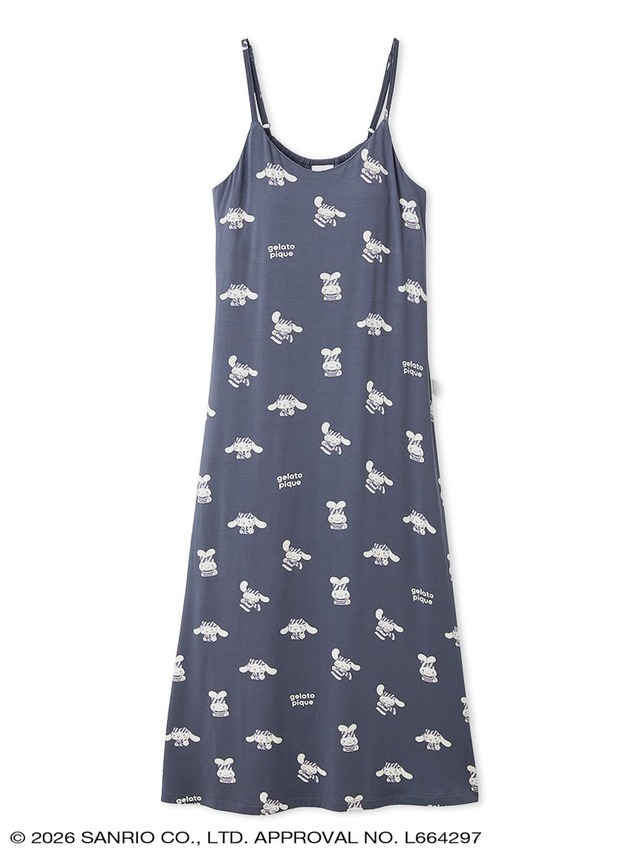 【ジェラピケ×サンリオ】【レディース】総柄キャミソールワンピース　¥8,580