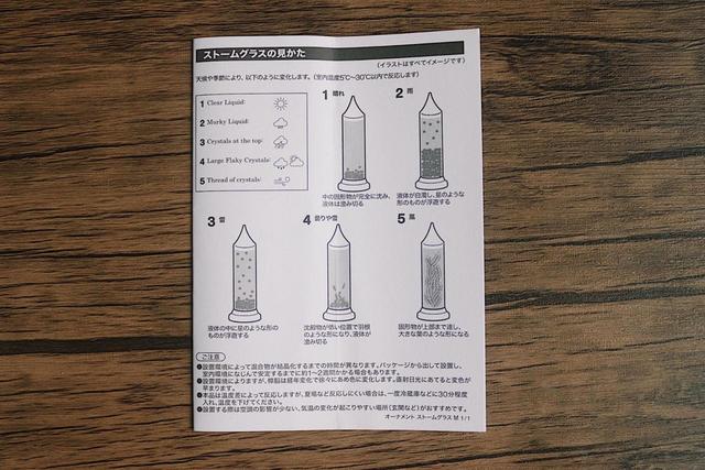 【ニトリ】ストームグラス／天気によって中身の様子が変化