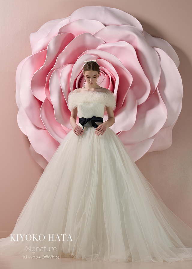 【クラウディア】KIYOKO HATA(キヨコハタ)新作ウェディングドレス|KH-7003_offwhite