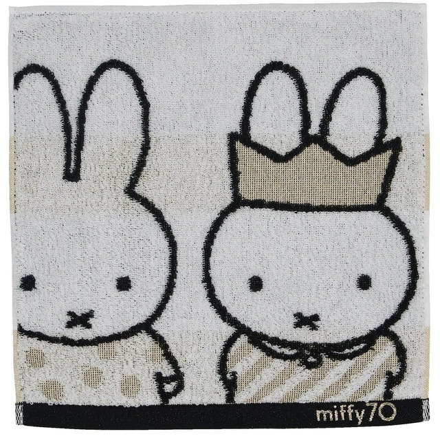 【ミッフィー】「ミッフィー70thデザインミニタオル」（25×25cm）770円