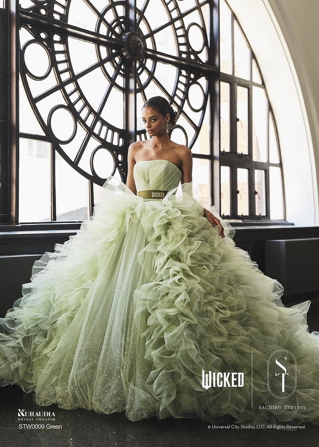 【クラウディア】『ウィキッド』新作ウェディングドレス「WICKED｜SACHIKO TSUTSUI」　STW0009_Green