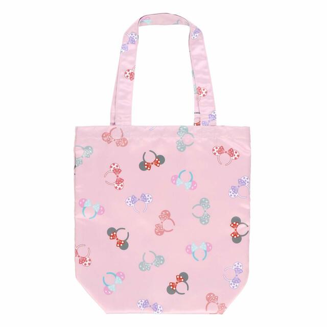 トートバッグ 3,200円|サイズ:縦約38×横約35×マチ約13cm|東京ディズニーリゾート くすみパステルのカチューシャ柄グッズ|販売店舗:東京ディズニーランド「ビレッジショップス」、東京ディズニーシー「エンポーリオ」|発売日:2023年7月6日(木)