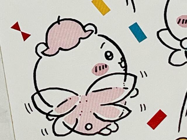 【マクドナルド　ハッピーセット「ちいかわ」】ピンクの妖精衣装がお似合いのちいかわ。「ワァ〜」という声が聞こえてきそう♪