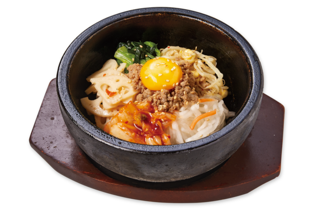 大感激コースサイドメニューの石焼ビビンバ【焼肉食べ放題「じゅうじゅうカルビ」】