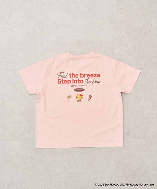 STRIPE CLUB サンリオ「サマーコレクション」日焼けハローキティバックロゴTシャツ(¥3,490)