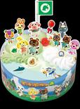 「​​​どうぶつの森 アイスクリームケーキ」＜価格：3,900円（税込）＞【どうぶつの森とサーティワンが初コラボ！7月の新作「どうぶつの森 夏の島 ごちそうアイス」は、サカナが泳ぐ爽やかな夏の島フレーバー！】