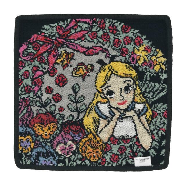 アリス、ものいう花、パンとバターフライ ミニタオル シェニール織 DISNEY ALICE IN WONDERLAND 75TH ANNIVERSARY 2,000円
