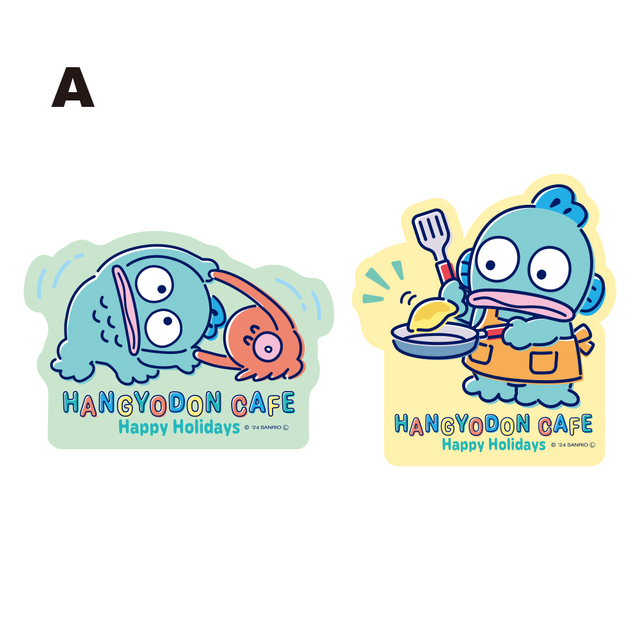 「ビッグステッカー2枚セットA」＜価格：990円＞【ハンギョドンの“好物メニュー”が食べられる「ハンギョドン カフェ」でオリジナルグッズも手に入れちゃおう！】