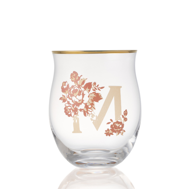 フラワー イニシャル グラス