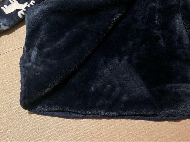 【ファッションセンターしまむら　着る毛布SUPER PREMIUM】洗濯・乾燥後。裏のボア生地もモコモコのまま