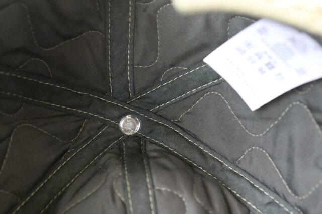 【ワークマン 防風・撥水ストレッチウォームキャップ】ひょうたん柄のキルトになっていて季節感を高めてくれます