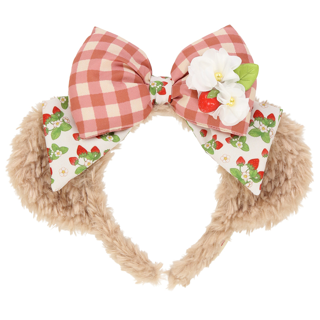 「ダッフィー＆フレンズのハートフェルト・ストロベリーギフト」カチューシャ