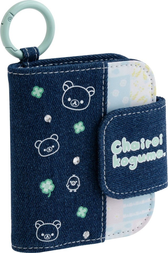【リラックマ「チャイロイコグマのくまきゅんDays」】「カラビナ付ミニワレット」2,750円/お札もカードもしっかり入る!