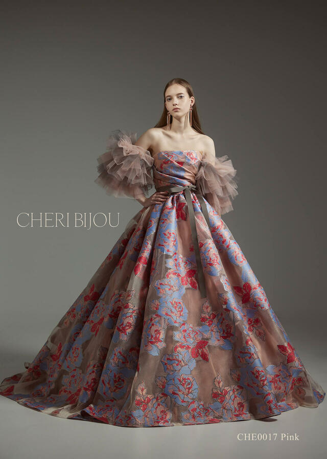 【クラウディア】CHERI BIJOU(シェリービジュー)新作ウェディングドレス｜CHE0017_Pink