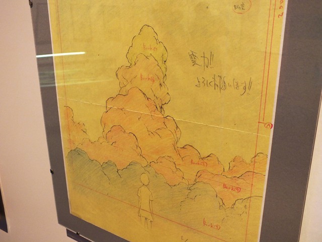 『バケモノの子』展／細田作品の象徴である入道雲の原画には「雲力!!」という謎の指示が……（©2006 TK/FP）
