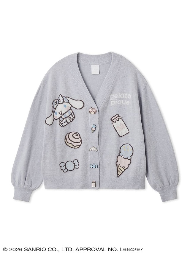 【ジェラピケ×サンリオ】【レディース】スムーズィーカーディガン（ライトブルー）　¥12,430