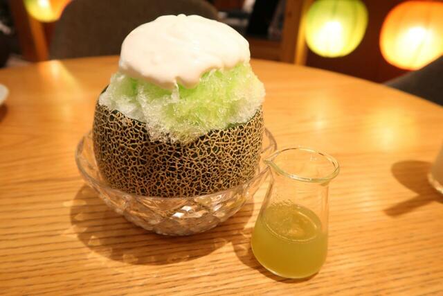 【BEB5土浦】メロンまるごとかき氷　青肉メロン　イベント期間限定のかき氷です