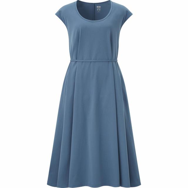 【UNIQLO（ユニクロ） × Theory（セオリー） コラボレーション第二弾】ウルトラストレッチAラインワンピース（半袖）