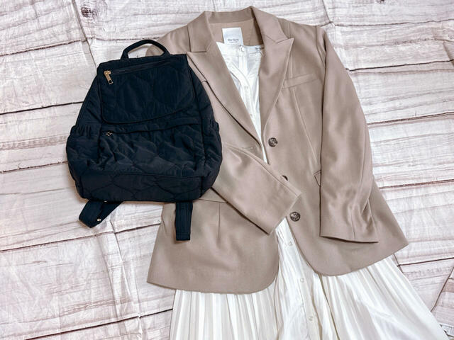 【しまむら】レディース キルトナイロンリュック（yumi×ラクっと！お手軽はっ水バッグ）カジュアルすぎないため、お仕事コーデにも馴染みます