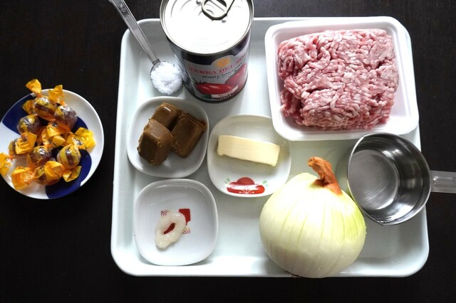 【カンロ飴レシピ：バターキーマカレー】材料