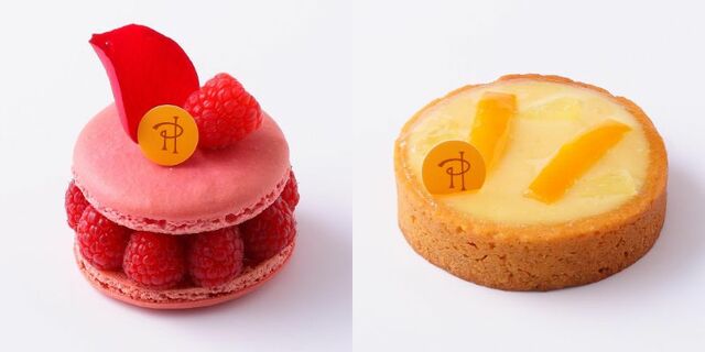 「イスパハン」（写真左）と「タルト アンフィニマン シトロン」（写真右）【ピエール・エルメ・パリ×パティスリーSATSUKI】