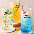 黒ねこグラス：直径7.2cmcm×高さ13.8cm（容量約430ml）【カフェ・ベローチェ「サマーバッグ2023」】