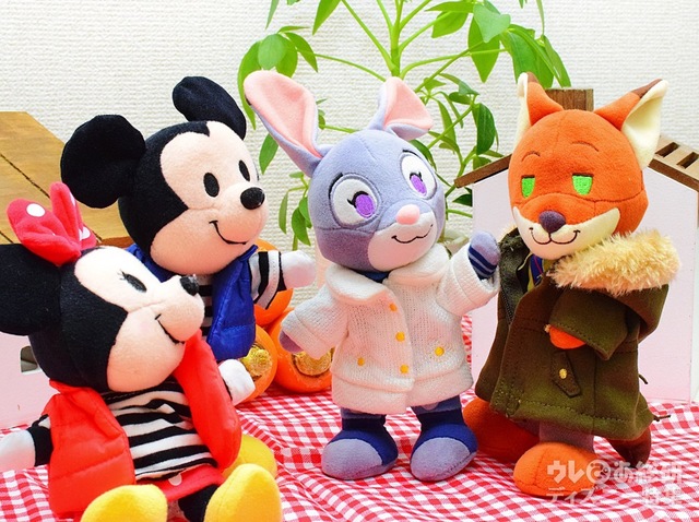 ぬいもーず  ぬいぐるみ ジュディ・ホップス/ニック・ワイルド/ミッキーマウス/ミニーマウス