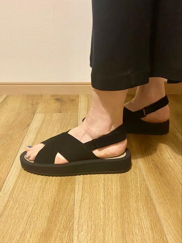 【無印良品 イ草サンダル】普段24cmサイズを履いていて、今回も24cmサイズを着用。ぴったりのサイズ感でした◎