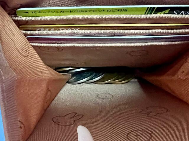 カードポケットにはそれぞれ1枚ずつカードが入ります