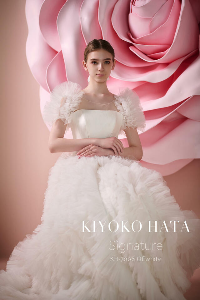 【クラウディア】KIYOKO HATA(キヨコハタ)新作ウェディングドレス|KH-7008_offwhite