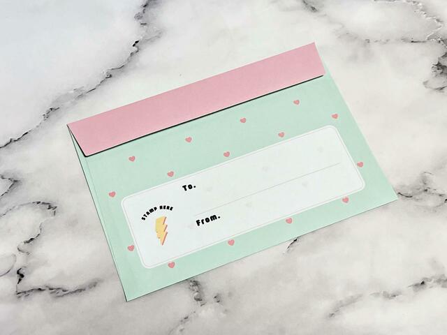 【100円ショップ×うる星やつら】宛名を書くスペースもかわいいデザインなのがうれしい！