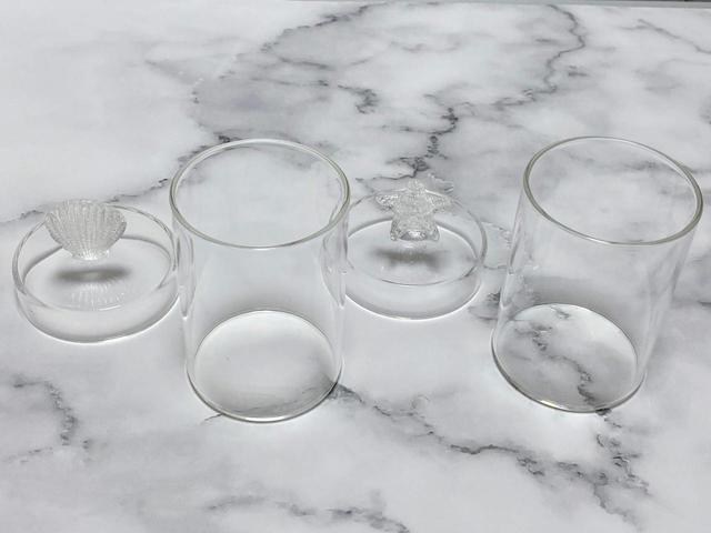 【ナチュラルキッチン】ガラス蓋付きケースシェル・ガラス蓋付きケーススターフィッシュ／各税込330円