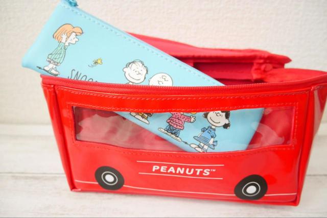 【リンネル10月号 限定号 特別付録:スヌーピーのバス型バニティポーチ&ペンケース】単体でも組み合わせても使えて便利