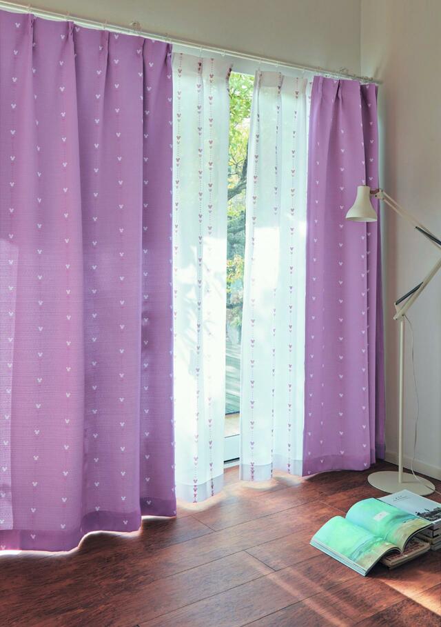 遮光カーテン＆ＵＶカット・ミラーレースカーテンセット「ミッキーモチーフ」 ＜4枚組＞｜￥ 7,590～15,900 （税込）