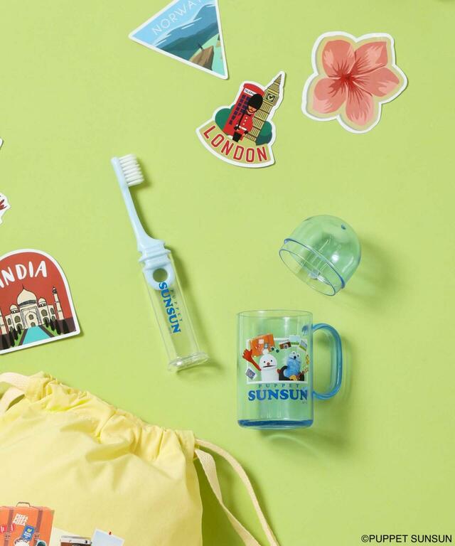 【GLOBAL WORK KIDS×パペットスンスン】歯ブラシセット（税込1,490円）