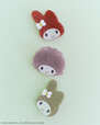【MY MELODY】ヘアクリップ（全3色）各3,960円／マイメロディの耳にあしらったリボンには、きらめくビジューを添えているのがポイント