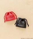 【LOWRYS FARM×サンリオキャラクターズ】キンチャクポーチ／各1,490 円（税込）カラー展開:ブラック・レッド