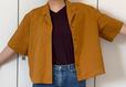 【UNIQLO リネンブレンドオープンカラーシャツ（半袖）】羽織としても使える！