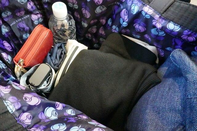 1泊2日分の荷物を入れてみたところ