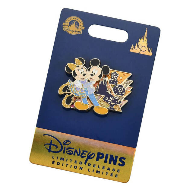 ミッキー＆ミニー ピンバッジ Walt Disney World 50th Celebration 2,310円