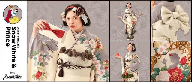白雪姫＆王子｜99,800円（税別）｜スタジオアリス ディズニーデザイン振袖