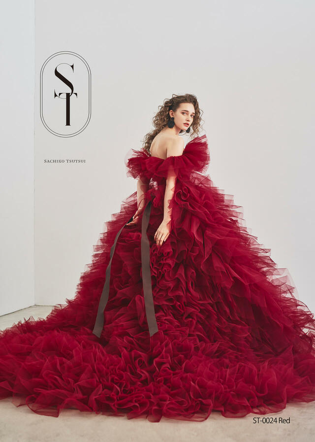 【クラウディア】ST新作ウェディングドレス｜ST-0024_Red
