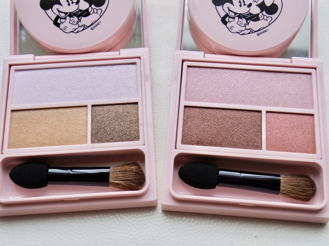 アイシャドウパレット【ミッキー&ミニー】左から、ブラウンピンク、ピンクピンク  各2000円+税