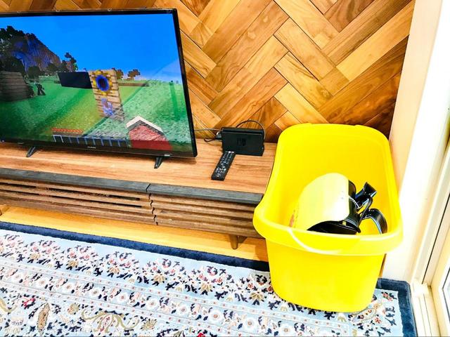 【アイリスオーヤマ　ジャンボバスケット】リビングに置いておけば片付けやすい