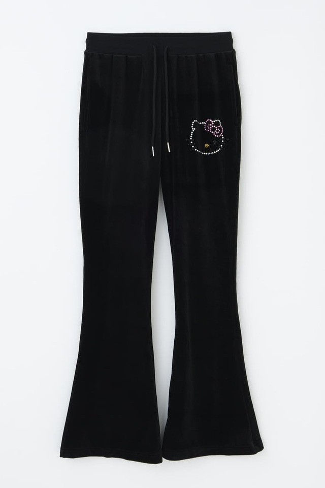 【SHIBUYA109×HELLO KITTY SPECIAL COLLABORATION】SPINNS（7階） ベロアフレアパンツ 全3種 各¥4,950
